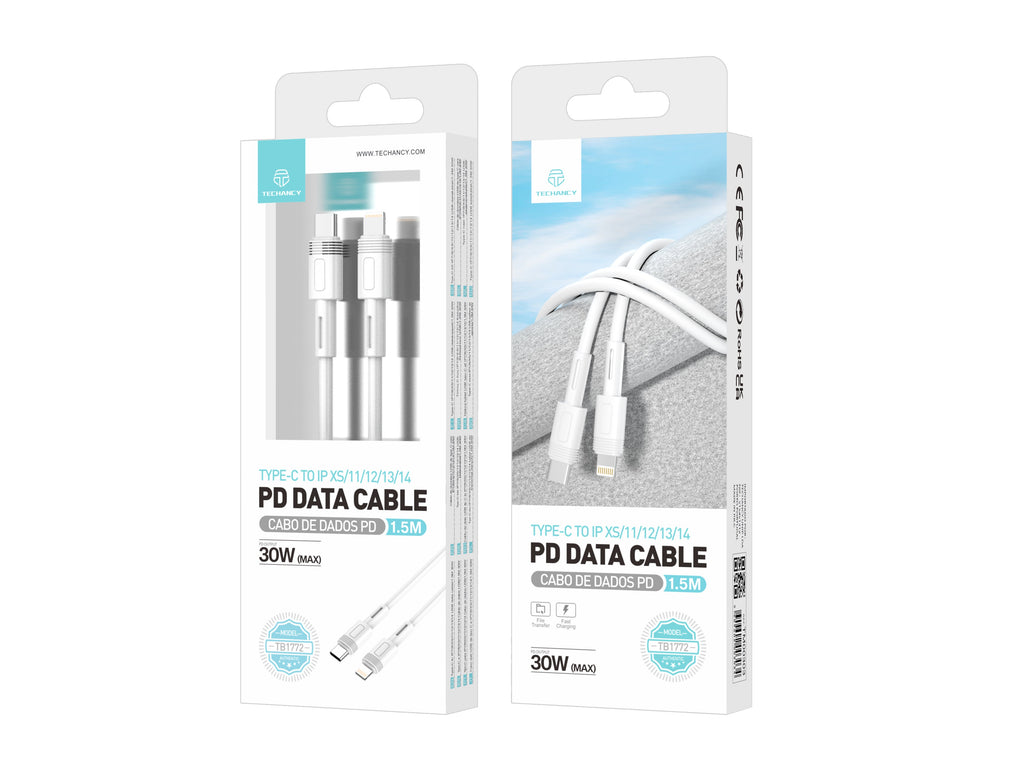 Cabo de Dados Type-C para Lightning