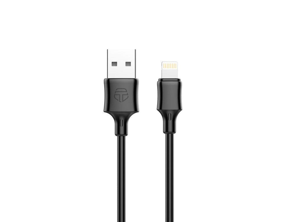 Techancy Cabo De Dados Usb-Lightning 1m Preto TB1671, Carregamento 2.4A, Compatível Com Iphone/Ipad